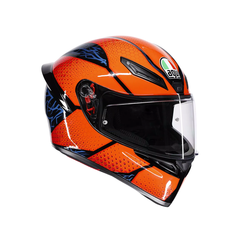 AGV K1 S Speedarmor Full Face Helmet - Black/Orange/Blue - MotoHeaven