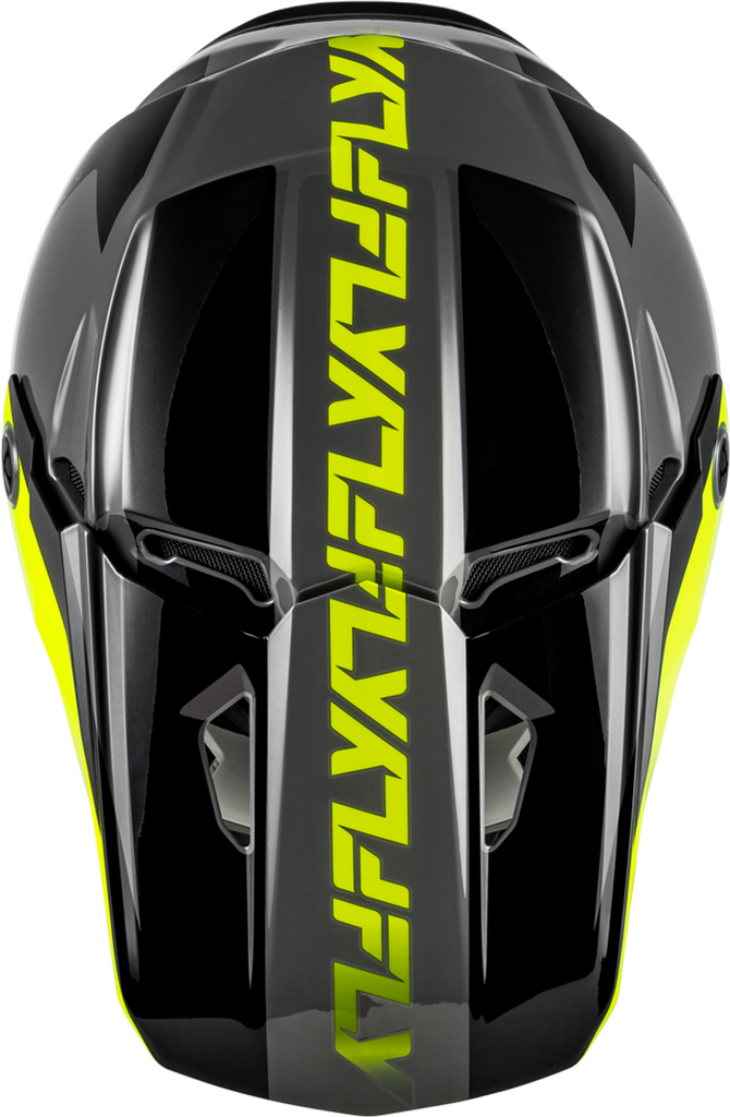 Fly Racing Kinetic Crest Helmet - Grey/Black/Hi-Vis