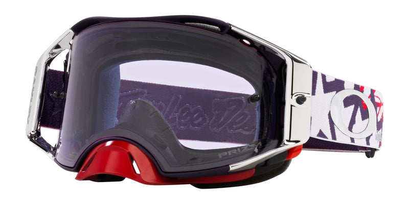 Oakley Airbrake Troy Lee Designs Red White Blue Wings Strap Goggles With Prizm Low Light Lens