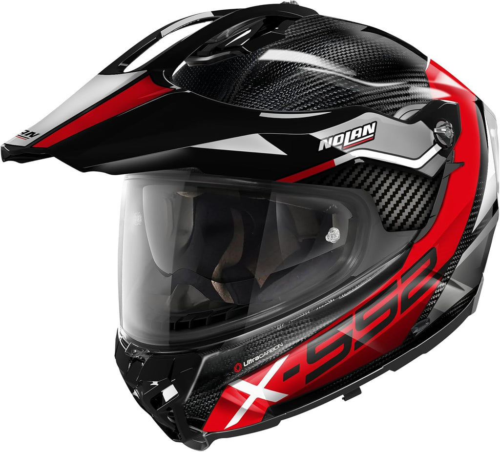 Nolan X-552 Ultra Carbon Adventure Dinamo  Helmet - Carbon/Red/Grey