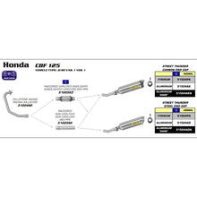 Load image into Gallery viewer, ARROW EXHAUST HONDA CBR 125 R 11-13 Stainless MID-PIPE