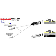 Load image into Gallery viewer, ARROW Silencer - Urban Dark with Black End Cap HONDA Forza 300