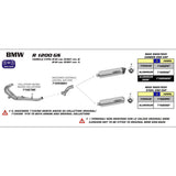 ARROW Link Pipe 71293MI :- Stainless for MAXI RACE-TECH silencers