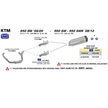 Load image into Gallery viewer, ARROW Link Pipe Stainless for RACE-TECH #72613 Silencer Set