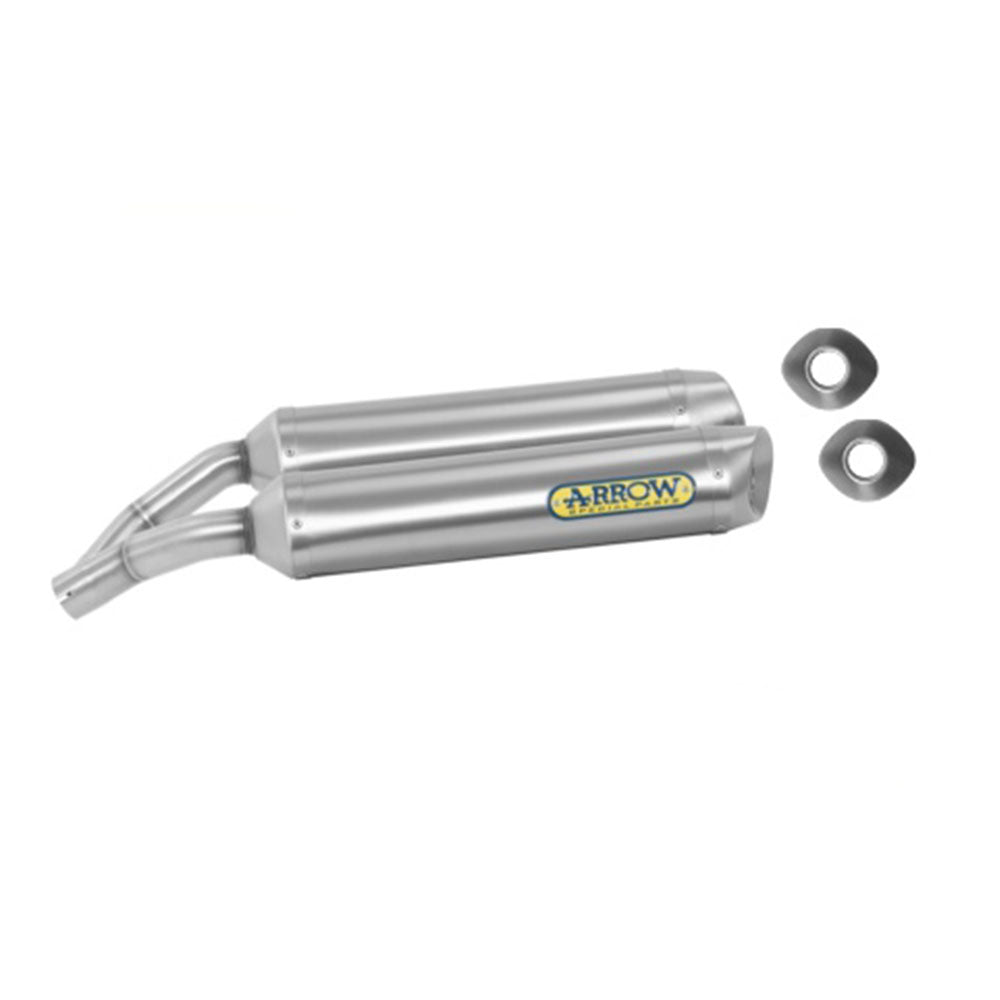 ARROW Silencer Set STREET THUNDER Aluminium with Steel End Cap