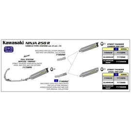 ARROW Silencer THUNDER Aluminium Dark with Carbon Fibre End Cap