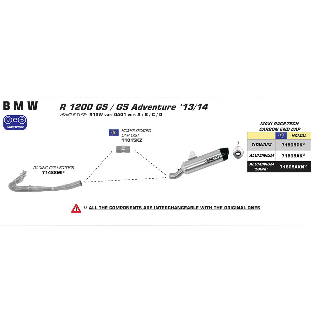 ARROW Silencer Race-TECH Titanium with Carbon Fibre End Cap