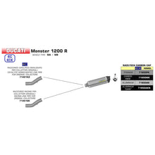 Load image into Gallery viewer, ARROW Silencer Race-TECH Aluminium Dark with Carbon Fibre End Cap