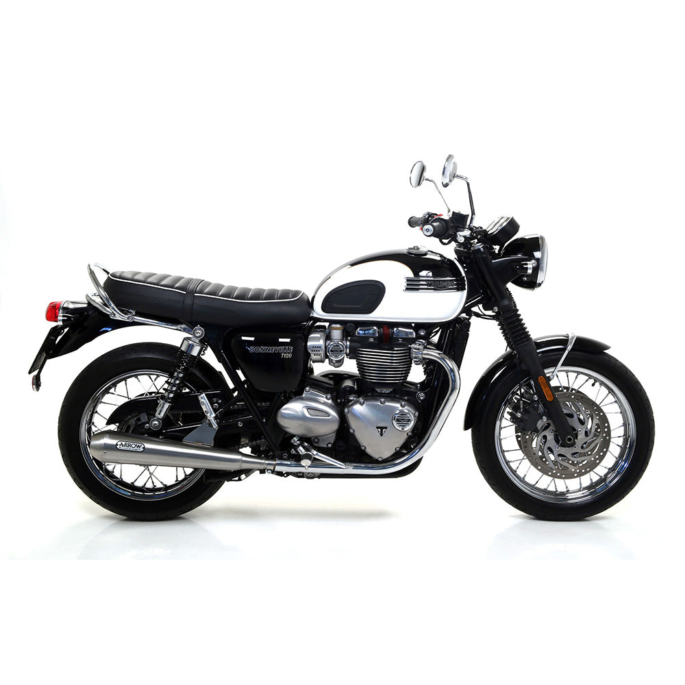 ARROW Silencer Set - PRO-RACING Nichrom with Steel End Cap<br>TRIUMPH Bonneville T100 & T120</br>