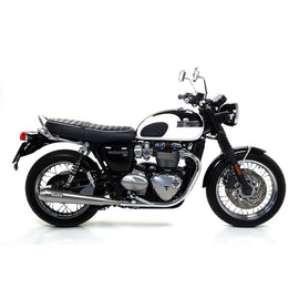 ARROW Silencer Set - PRO-RACING Nichrom with Steel End Cap<br>TRIUMPH Bonneville T100 & T120</br>