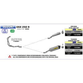 ARROW Silencer PRO-RACING Nichrom Silver with Steel End Cap