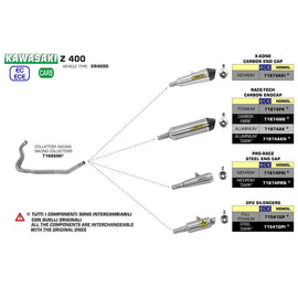 ARROW Silencer PRO-RACE Nichrom Silver with Steel End Cap