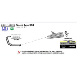 ARROW Silencer Set PRO-RACING Nichrom with Steel End Cap