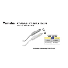 Load image into Gallery viewer, ARROW Silencer Set - THUNDER LH &amp; RH Aluminium Silver with Steel End Caps #3