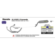 Load image into Gallery viewer, ARROW EXHAUST HONDA XL650V 00-07 HOMOLOGATED ALUMINIUM SLIP-ON