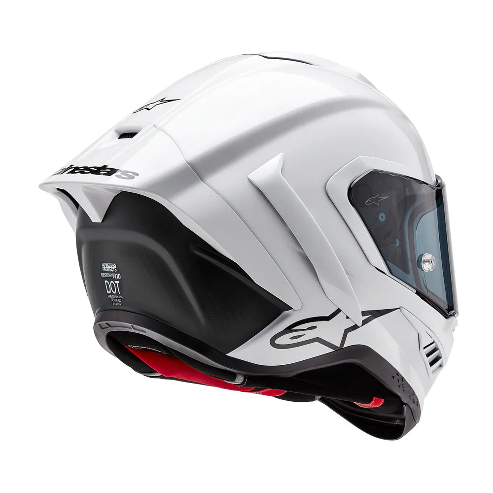Alpinestars Supertech SR10 Helmet - Solid White - View 4 | Everest Motorcycles