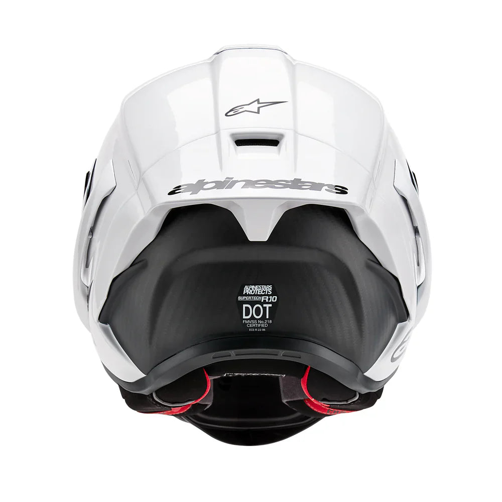 Alpinestars Supertech SR10 Helmet - Solid White - View 5 | Everest Motorcycles