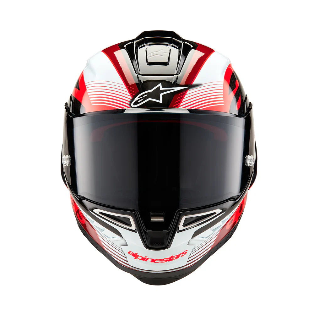 Alpinestars Supertech SR10 Helmet - Team Carbon Red White - View 2 | Everest Motorcycles