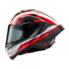Load image into Gallery viewer, Alpinestars Supertech SR10 Helmet - Team Carbon Red White - View 4 | Everest Motorcycles