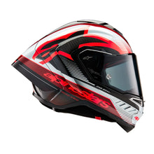 Load image into Gallery viewer, Alpinestars Supertech SR10 Helmet - Team Carbon Red White - View 3 | Everest Motorcycles