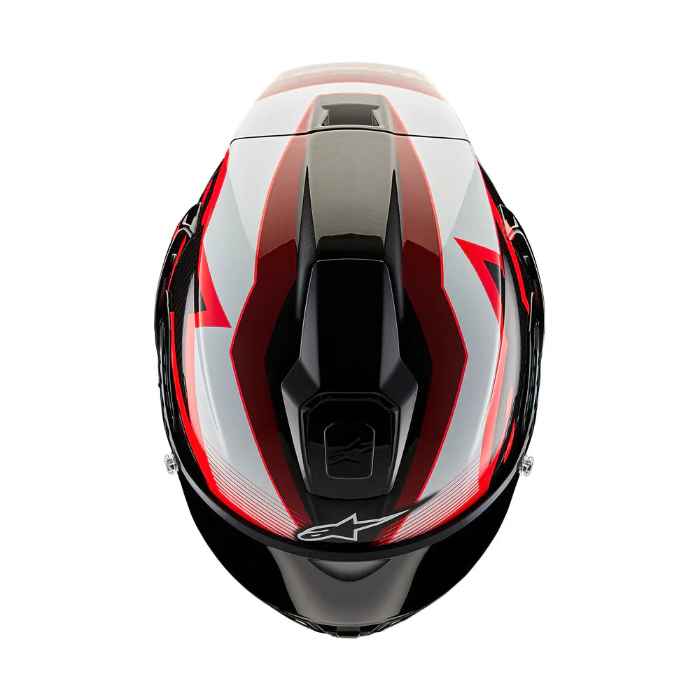 Alpinestars Supertech SR10 Helmet - Team Carbon Red White - View 7 | Everest Motorcycles