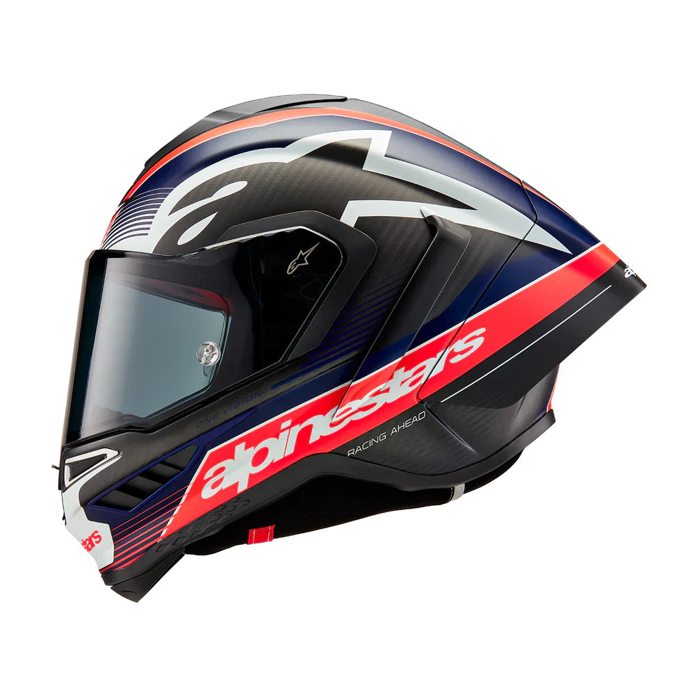 Alpinestars Supertech SR10 Helmet - Team Carbon Red Blue - View 7 | Everest Motorcycles