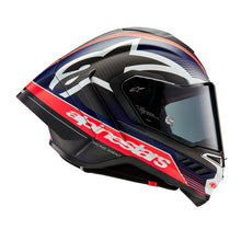 Load image into Gallery viewer, Alpinestars Supertech SR10 Helmet - Team Carbon Red Blue - View 3 | Everest Motorcycles
