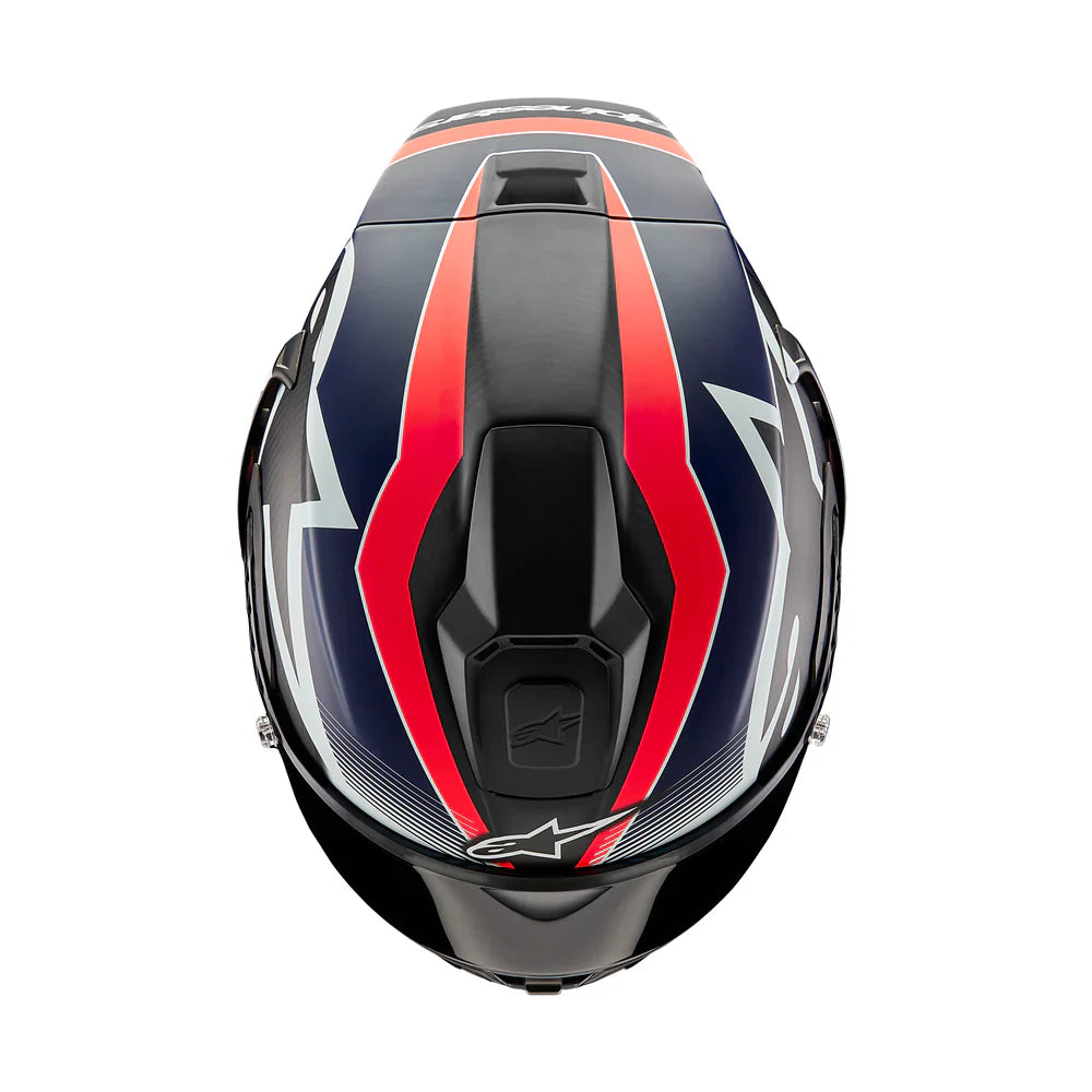 Alpinestars Supertech SR10 Helmet - Team Carbon Red Blue - View 6 | Everest Motorcycles