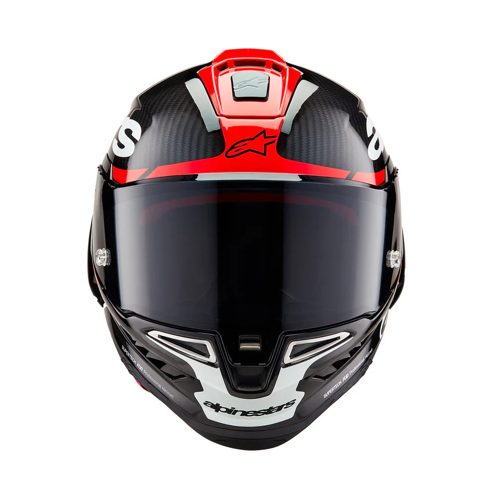 Alpinestars Supertech SR10 Helmet - Element Carbon Red White - View 2 | Everest Motorcycles