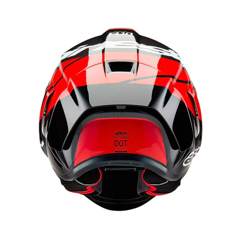 Alpinestars Supertech SR10 Helmet - Element Carbon Red White - View 5 | Everest Motorcycles