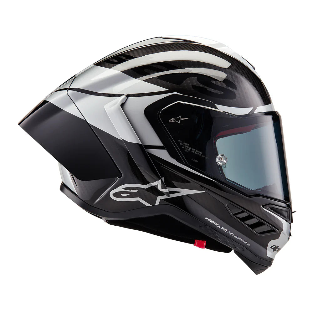 Alpinestars Supertech SR10 Element ECE 22.06 Helmet - Black/Carbon Silver/Black Glossy - MotoHeaven