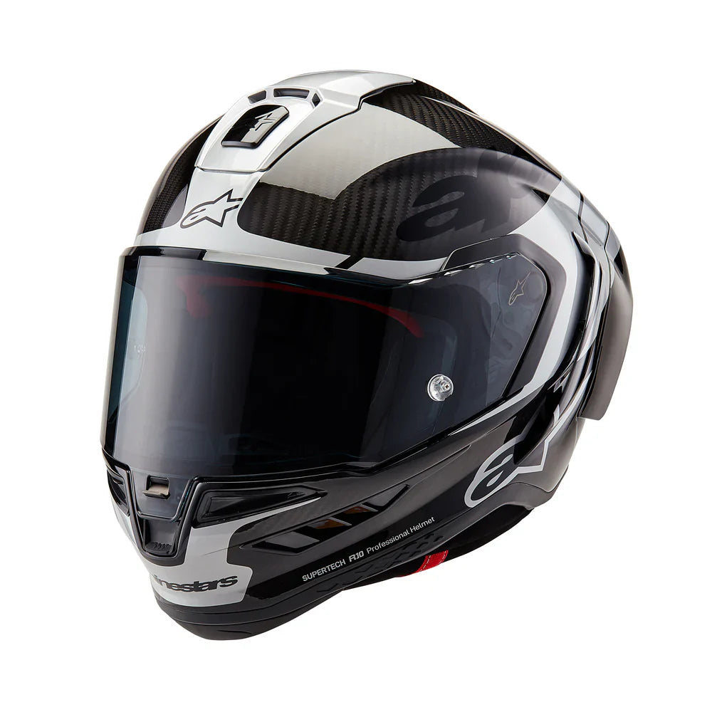 Alpinestars Supertech SR10 Element ECE 22.06 Helmet - Black/Carbon Silver/Black Glossy - MotoHeaven
