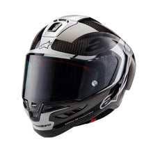 Load image into Gallery viewer, Alpinestars Supertech SR10 Helmet - Element Carbon Silver Black - View 1 | Everest Motorcycles