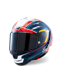 Alpinestars Supertech SR10 DOT FIM Limited Edition ACosta Helmet - Blue / Red / White Matt