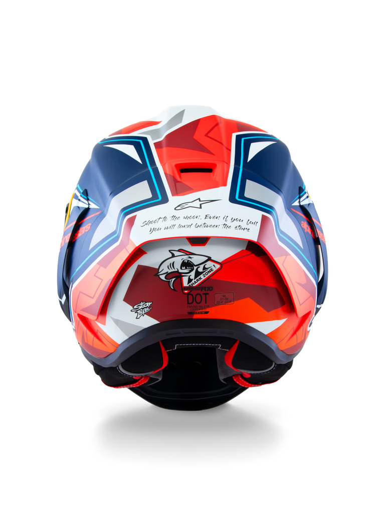 Alpinestars Supertech SR10 DOT FIM Limited Edition ACosta Helmet - Blue / Red / White Matt