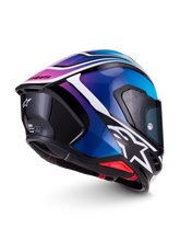 Load image into Gallery viewer, Alpinestars S-R7 Zeal ECE06/DOT Full Face Helmet - Black/Blue/Pink Fluo/White Glossy