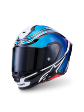 Load image into Gallery viewer, Alpinestars S-R7 Zeal ECE06/DOT Full Face Helmet - Black/Blue/Pink Fluo/White Glossy