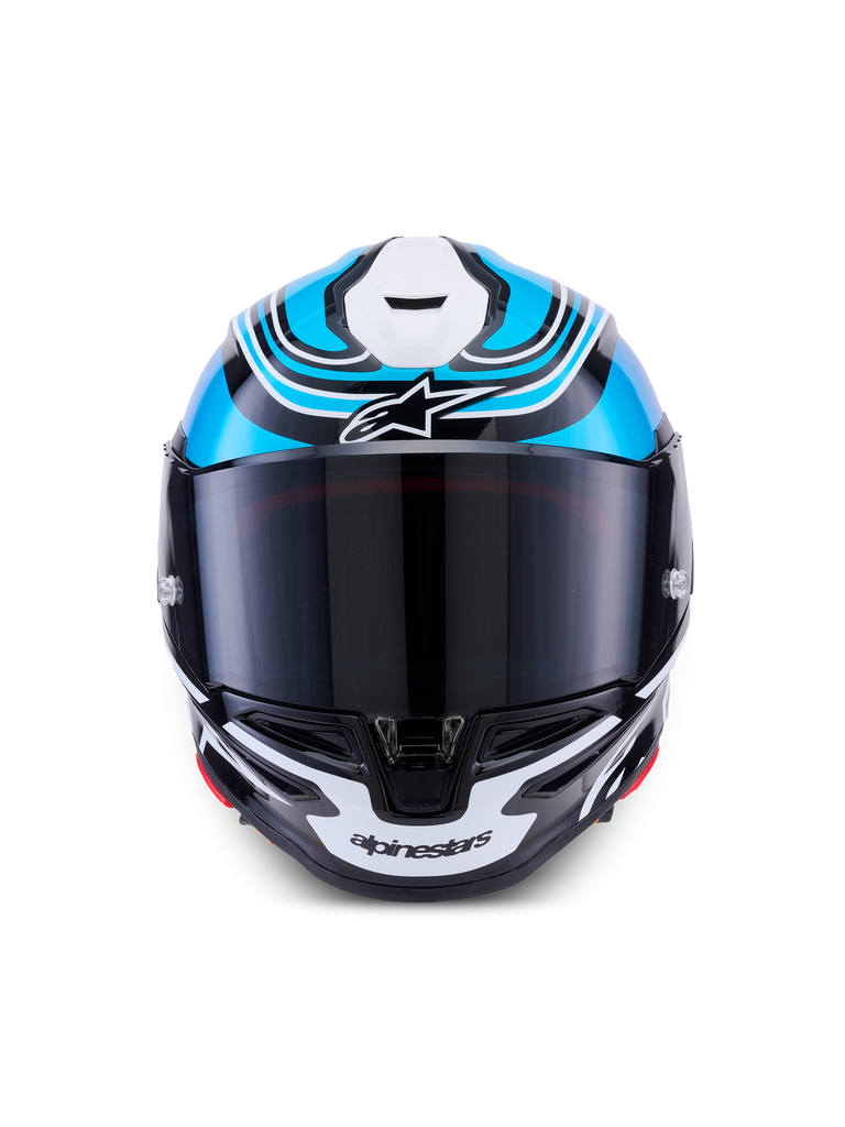 Alpinestars S-R7 Zeal ECE06/DOT Full Face Helmet - Black/Blue/Pink Fluo/White Glossy