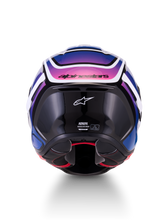 Load image into Gallery viewer, Alpinestars S-R7 Zeal ECE06/DOT Full Face Helmet - Black/Blue/Pink Fluo/White Glossy