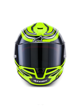 Load image into Gallery viewer, Alpinestars S-R7 Zeal ECE06/DOT Full Face Helmet - Yellow Fluo/Black/White Glossy
