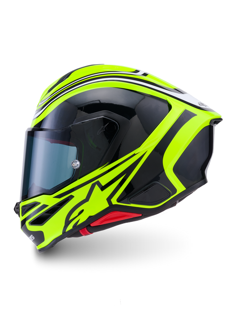 Alpinestars S-R7 Zeal ECE06/DOT Full Face Helmet - Yellow Fluo/Black/White Glossy