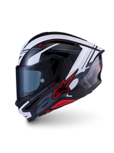 Load image into Gallery viewer, Alpinestars S-R7 A-Core ECE06/DOT Full Face Helmet - Black/White/Red Glossy