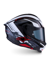 Load image into Gallery viewer, Alpinestars S-R7 A-Core ECE06/DOT Full Face Helmet - Black/White/Red Glossy