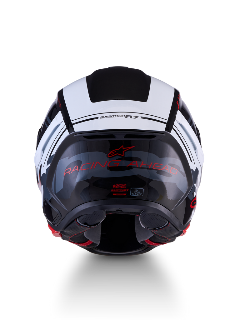 Alpinestars Supertech S-R7 A-Core ECE06/DOT Full Face Helmet  Black/White/Red Glossy