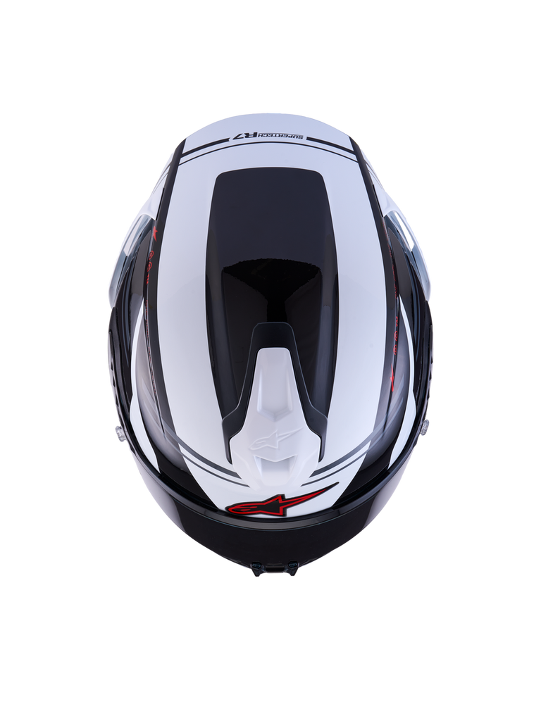 Alpinestars S-R7 A-Core ECE06/DOT Full Face Helmet - Black/White/Red Glossy