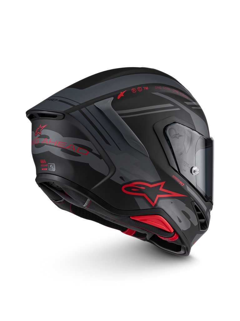 Alpinestars Supertech S-R7 A-Core ECE06/DOT Full Face Helmet  Black/Gray/Red Matte