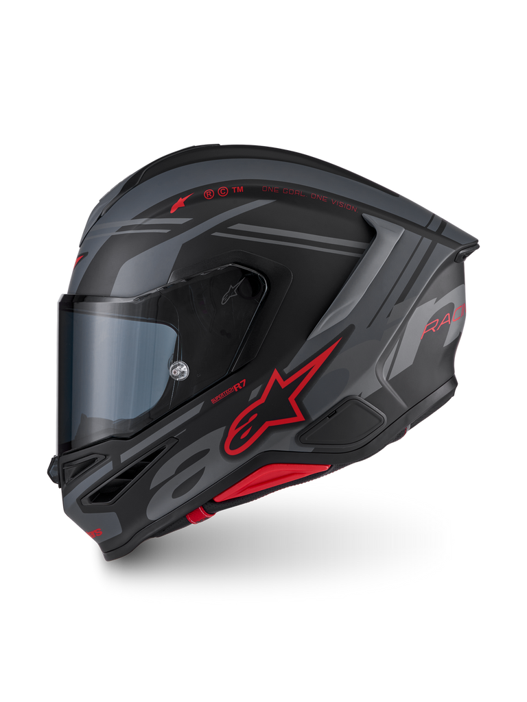 Alpinestars S-R7 A-Core ECE06/DOT Full Face Helmet - Black/Gray/Red Matte