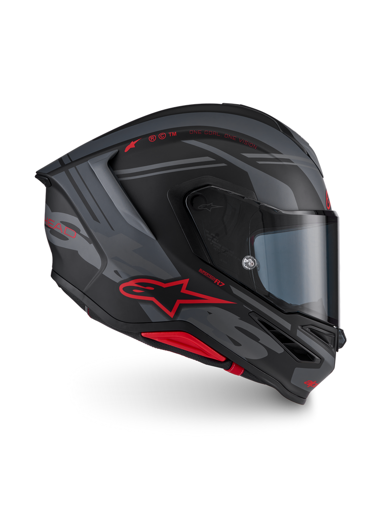 Alpinestars S-R7 A-Core ECE06/DOT Full Face Helmet - Black/Gray/Red Matte