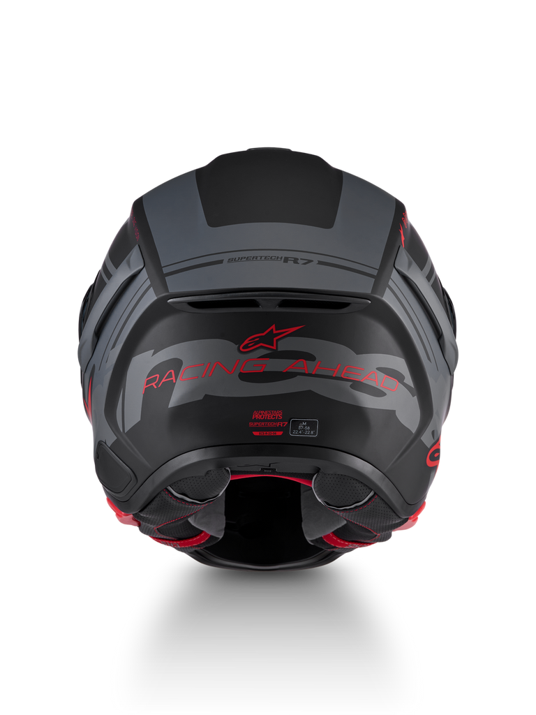 Alpinestars S-R7 A-Core ECE06/DOT Full Face Helmet - Black/Gray/Red Matte