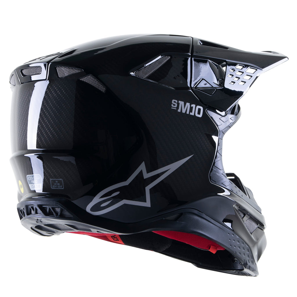 Alpinestars Supertech SM10 Solid Ece 22.06 Helmet - Gloss Black Carbon